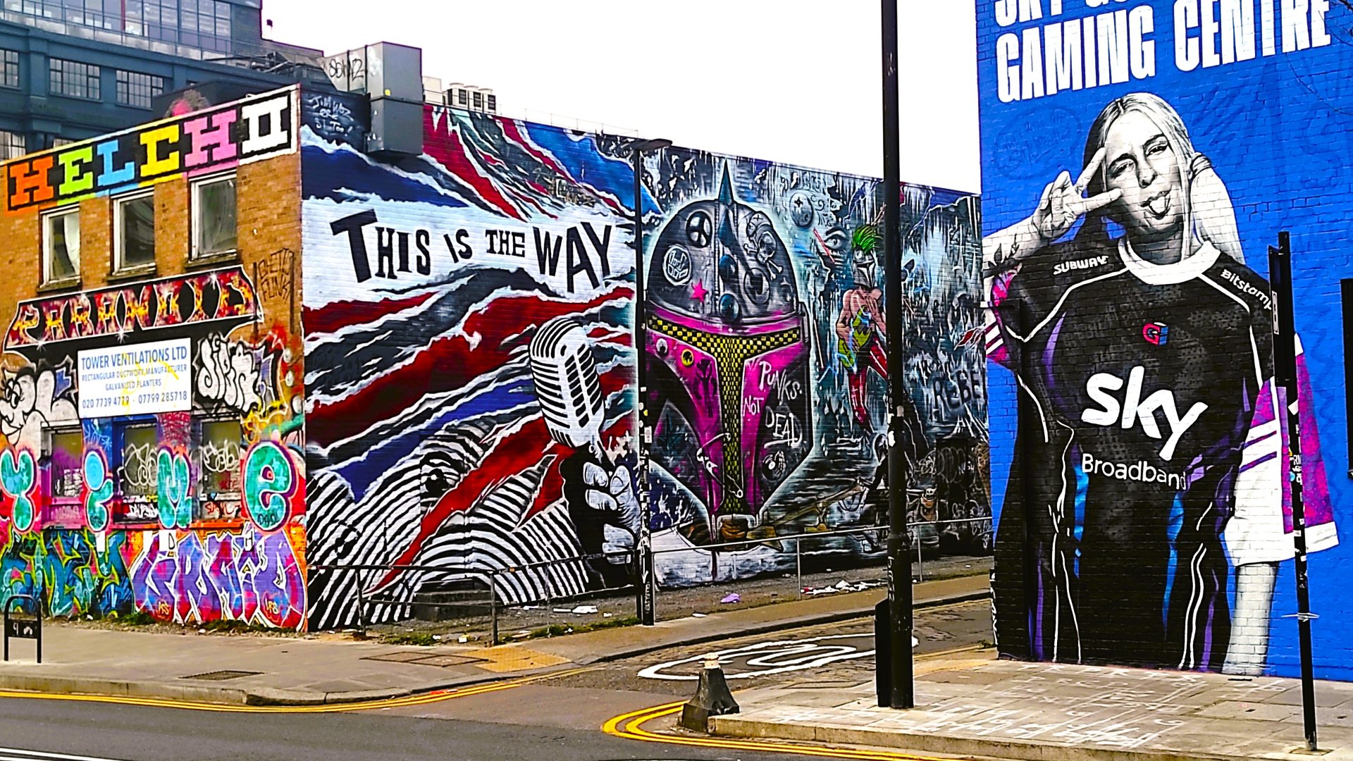 Graffiti of the Mandalorian by the artist Jim Vision